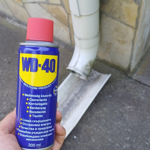 Csatorna karbantartása WD-40-el