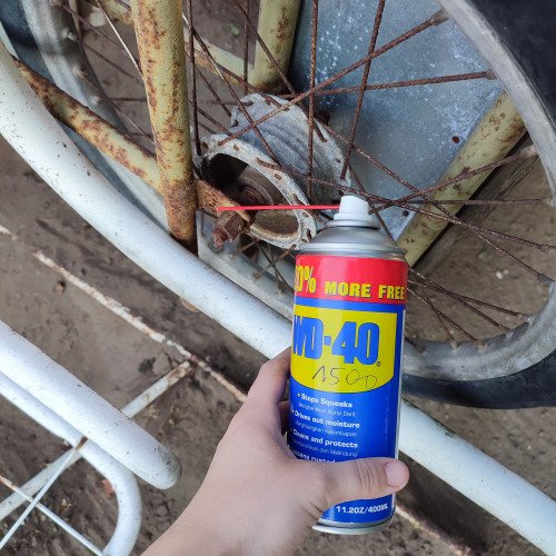 Régi kézikocsi kereteinek hangtalanítása