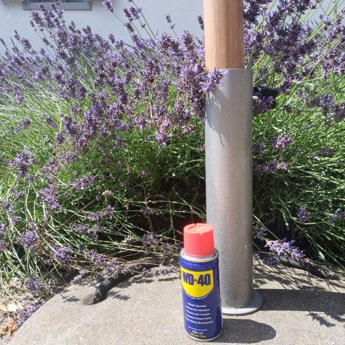 Napernyő talp karbantartás WD-40-el