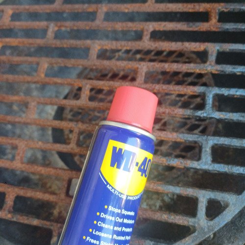 Grill rács karbantartás WD-40-el