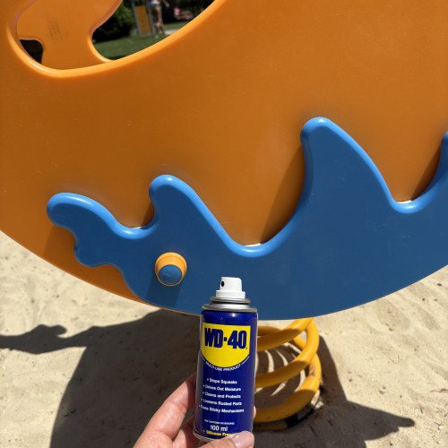 Kerti játék karbantartása WD40-el