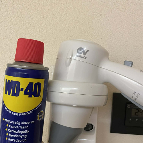 Hajszárító karbantartás WD40-el