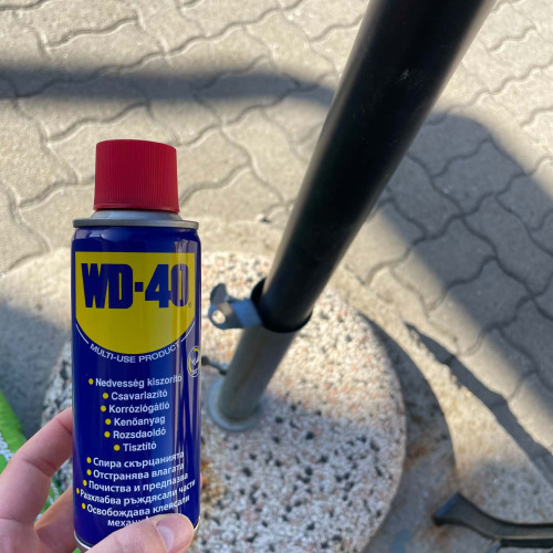 Napernyő talp karbantartás WD40-el