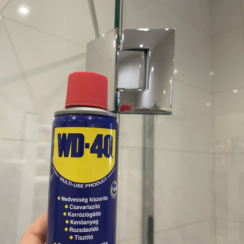 Zuhany kabin ajtó karbantartás WD40-el