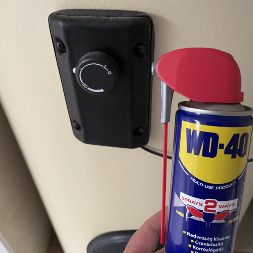 Bojler szabályzó karbantartás WD40-el
