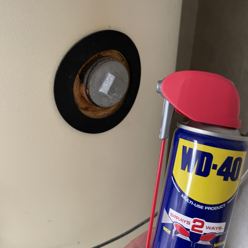 Bojler karbantartás WD40-el
