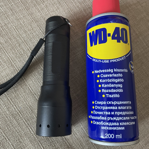 Elemlámpa felújítás WD40-el