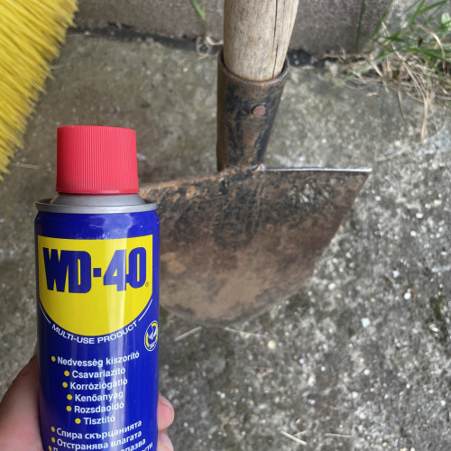 Ásó felújítás WD40-el
