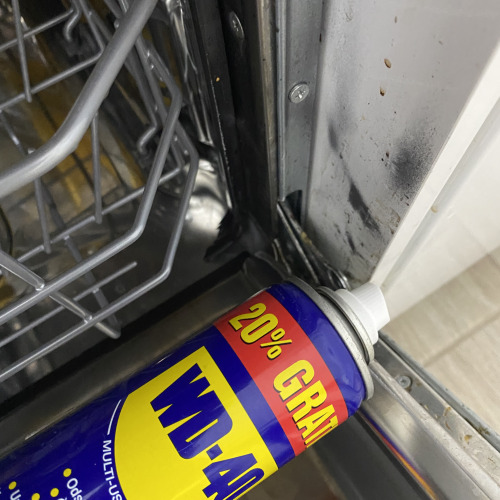 Nyekergő mosogatógép ajtajának kenése