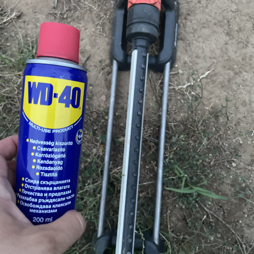 Locsoló karbantartás WD40-el